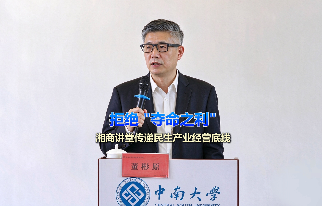 拒绝 “夺命之利” 湘商讲堂传递民生产业经营底线